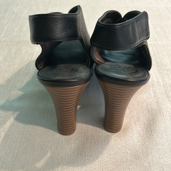 Life Stride Simply Comfort Black Sling Back Open Toe Heels - Picture 3 of 6